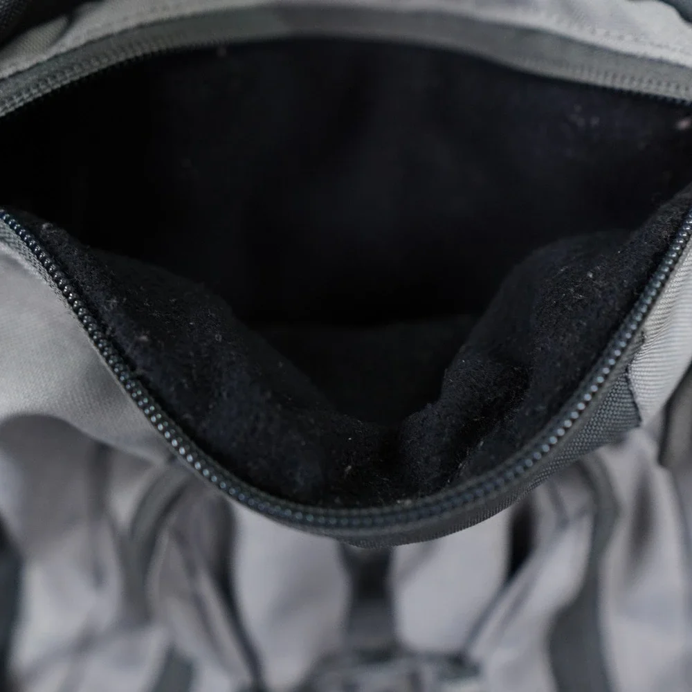 The North Face Heckler Backpack Black Grey Hiking School Bag PaddedLogo